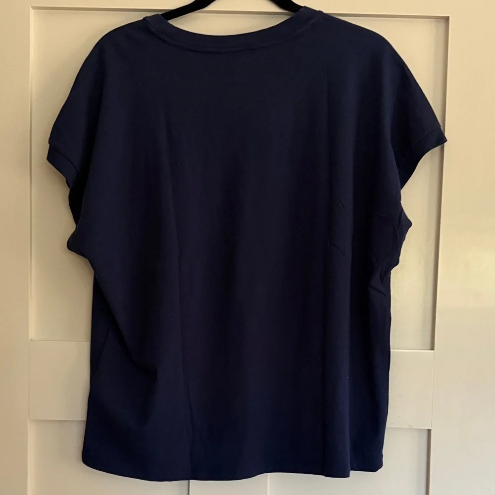 Anthropologie NWOT Silver Hour Graphic T-Shirt with capped sleeve - Women’s L - Picture 5 of 6